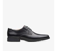 Clarks Mens Tilden Plain Black Leather Derby Shoes,Lace Up Leather Smart