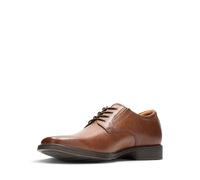 Clarks Men's Tilden Plain Derbys, Brown Dark Tan Leather, 8 UK