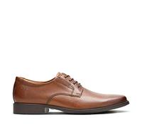 Clarks Mens Tilden Plain Oxford, Dark Tan Lea, 9.5 UK Wide