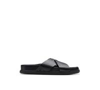 Clarks for man. 26181382 Torford Cross leather sandals black (45), Flat, None, Casual