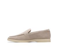 Clarks for man. 26180892 Torford Easy grey leather loafers (40), Flat, Suede, None, Casual