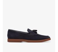 Clarks Mens Torford Tassel Navy Suede Loafers,Slip Ons Suede Casual