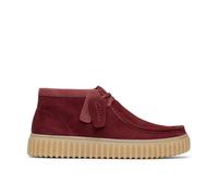 Clarks Mens Torhill Hi Wine Suede Torhill,Lace Up,Ankle Boots