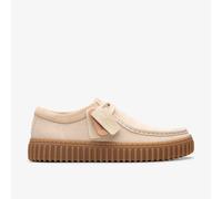 Clarks Mens Torhill Lo Ecru Suede Shoes - Brown - Size UK 9.5