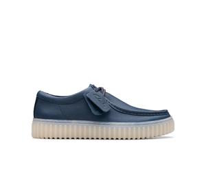 Clarks Men's Torhill Lo Navy Leather Lace Up, Torhill in Blue | Size: 6/Standard Fit