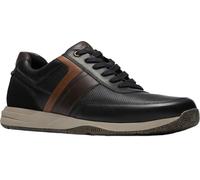 Clarks Men's Townview Style Sneaker, black leather, 44.5 EU