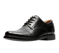 Clarks Men's Un Aldric Lace Oxford Flat, Black Leather, 9.5 UK