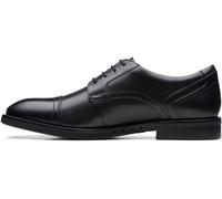 Clarks - Mens Un Hugh Cap Shoes, Color Black Leather, Size: 12 UK