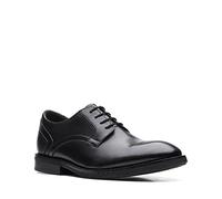 Clarks - Mens Un Hugh Lace Shoes, Color Black Leather, Size: 10.5 UK Wide