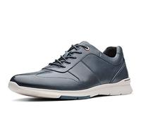 Clarks Un Tynamo Tie Mens Navy Shoes - Blue Leather - Size UK 11