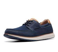 Clarks Mens Unstructured Deck Shoes Un Pilot Lace - Navy Nubuck - UK Size 8.5G - EU Size 42.5 - US Size 9.5M