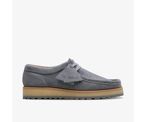 Clarks Mens Walla Scout Lo Grey Suede Wallabee Suede Casual