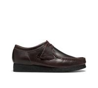 Clarks Mens Wallabee Black/Brown Leather Wallabee,Lace Up