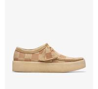Clarks Mens Wallabee Cup Maple Check Wallabee,Lace Up Suede Casual