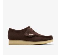Clarks Mens Wallabee Dark Brown Suede Wallabee,Lace Up Suede Casual