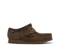 Clarks Mens Wallabee Gore-TEX Dark Olive Suede Wallabee,Lace Up