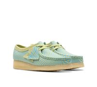 Clarks Men's Wallabee Oxford, Blue/Lime Print Suede, 10 UK