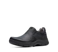 Clarks Mens Walpath StepLoafer, Black Leather, 7.5