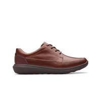 Clarks Men's Watchet Lace Dark Tan Leather Derby Shoes, Lace Up in Brown | Size: 6/Standard Fit
