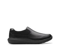 Clarks Men's Watchet Step Black Leather Slip Ons | Size: 7/Wide Fit