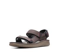 Clarks Men's Wesley Bay Flat Sandal, Brown Synthetic, 12 UK