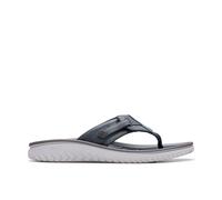 Clarks Men's Wesley Sun Navy Leather Flat Sandals, Flip Flops in Blue | Size: 10-Standard Fit Clarks Blue 10-Standard Fit