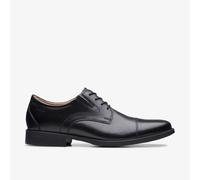 Clarks Mens Whiddon Cap Black Leather Derby Shoes,Lace Up Leather Smart