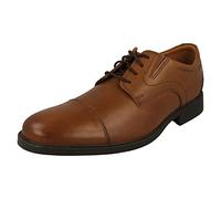 Clarks Mens Whiddon Cap Sneaker, Dark Tan Leather, 8.5 UK