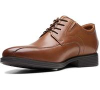 Clarks Men's Whiddon Pace Oxford, Dark Tan Leather, 8.5 UK