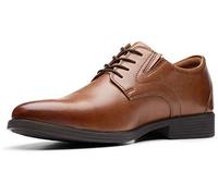Clarks Men's Whiddon Plain Oxford, Dark Tan Leather, 9.5 UK