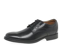 Clarks Men's Whiddon Plain Oxford Flat, Black Leather, 11 UK