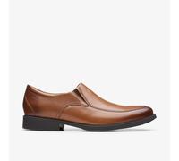Clarks Men's Whiddon Step Loafer, Dark Tan Lea,7.5 UK