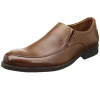 Clarks Men's Whiddon Step Loafer, Dark Tan Lea,7 UK