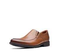 Clarks Men's Whiddon Step Loafer, Dark Tan Leather, 9 UK