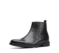 Clarks Men's Whiddon Zip Chelsea Boot, Black Leather, 9 UK