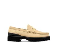 Clarks Mens Yukoner Penny Maple Suede Loafers,Slip Ons Brown