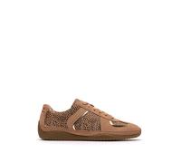 Clarks Meridor Lo Animal Print Trainers Brown Mix
