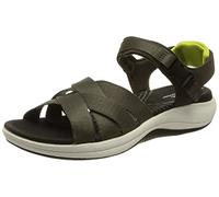 Clarks Women's Mira Tide Sandal, Dark Olive, 7 UK