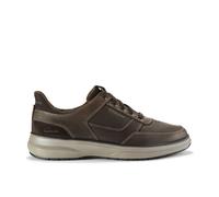 Clarks Men's Mullan Easy Dark Brown Leather Trainers, Lace Up | Size: 7.5-Standard Fit Clarks Brown 7.5-Standard Fit