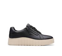 Clarks Womens Mykah Joy Black Leather Trainers Leather Casual