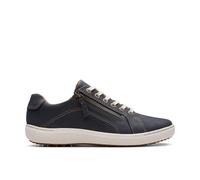 Clarks Nalle Lace Navy Nubuck Trainers In Blue Blue 3.5-Standard Fit
