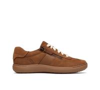 Clarks Women's Nalle T-Toe Tan Suede Trainers, Lace Up in Brown | Size: 6.5/Standard Fit