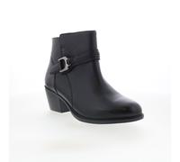 Clarks Neva Buckle 26179799 Womens Black Wide Leather Ankle & Booties Boots