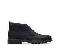 Clarks Premium Men's Newford Mid Chukka Boot, Black Leather, 9.5 UK