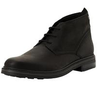 Clarks Originals Chukka Boot Newford Mid – Men's Black Leather Lace-Up – UK 10 Standard Fit