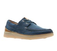 Clarks Oakland Sun Nubuck Shoes in Navy Standard Fit Size 6½