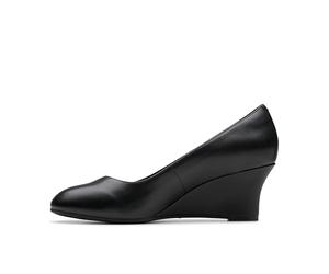 Clarks Olivette Pearl Womens Black Leather, 6.5
