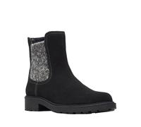 Clarks Opal Sky 26167827 Womens Black Suede Slip On Chelsea Boots