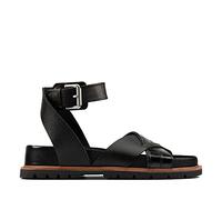Clarks Orianna Cross, Women's Frame Sandal, Black Combi Leather, 2.5 UK (35 EU)