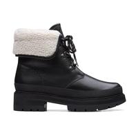 Clarks Orianna Turn Leather Boots In Black Warmlined Standard Fit Size 6.5